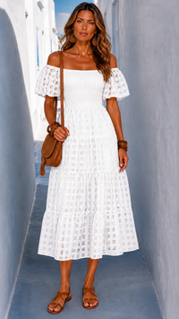 Loren dress, cotton tulle with lining, 4 colors, sizes (34-46) video