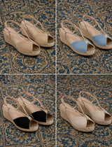 Bunny NO PAIN 24-hour suede sandals, 5 cm, 4 colors, sizes (36-41)