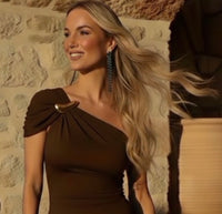 Vestido Marilia punto de algodón licra, 2 broches y varias posiciones tallas (36-42)