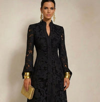 Embroidered Bamboleo shirt dress with lining, 2 colors, sizes (36-50) (watch video)