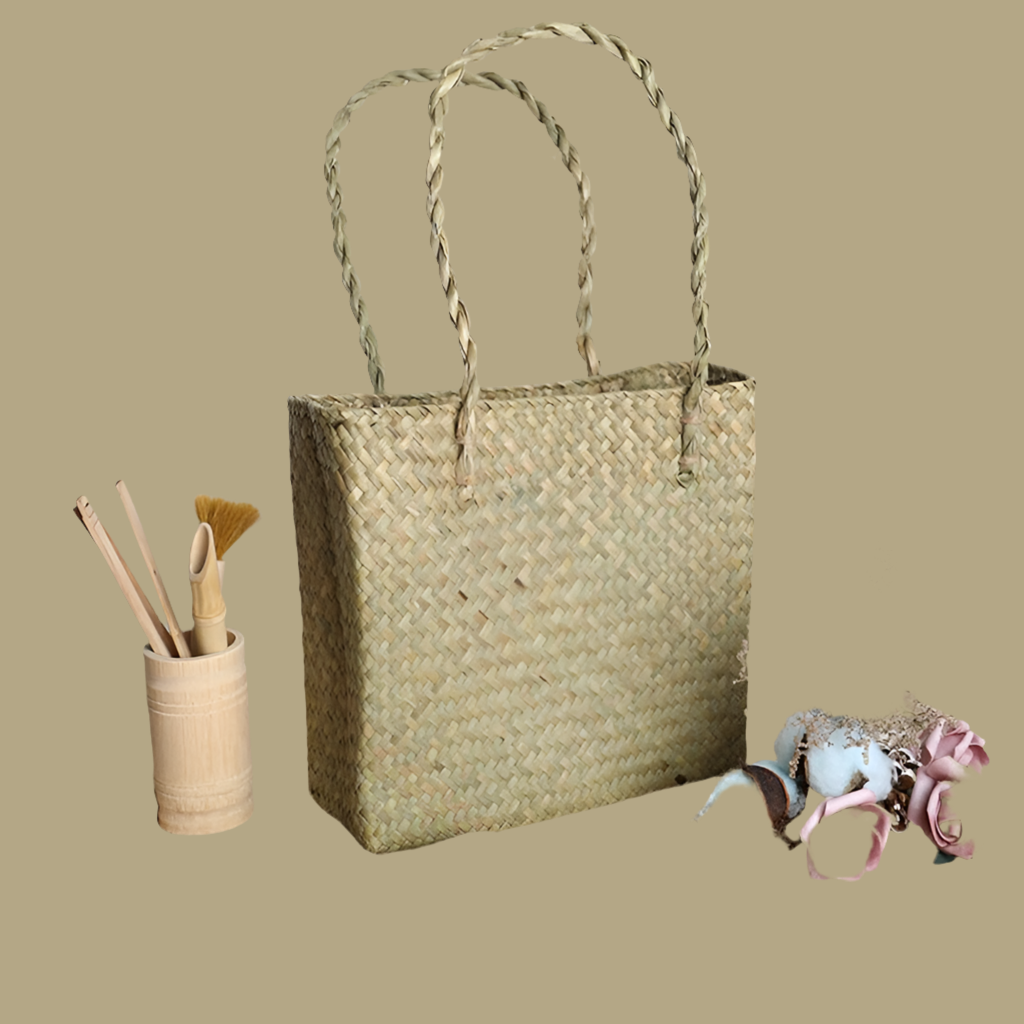 Bolsa basket Rattan Holiday, 3 colores