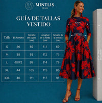 Vestido Anais rojo bolsillos algodón tallas (36-50) (vídeo)