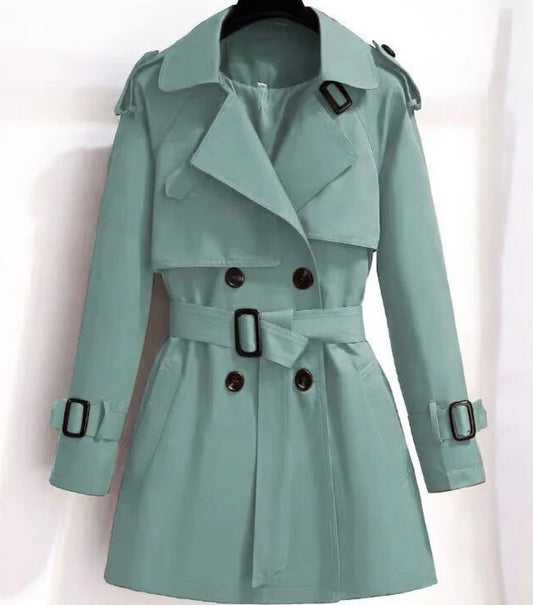 Kings Road trench coat in cotton and lining, 3 colors, 5 BIG SIZES