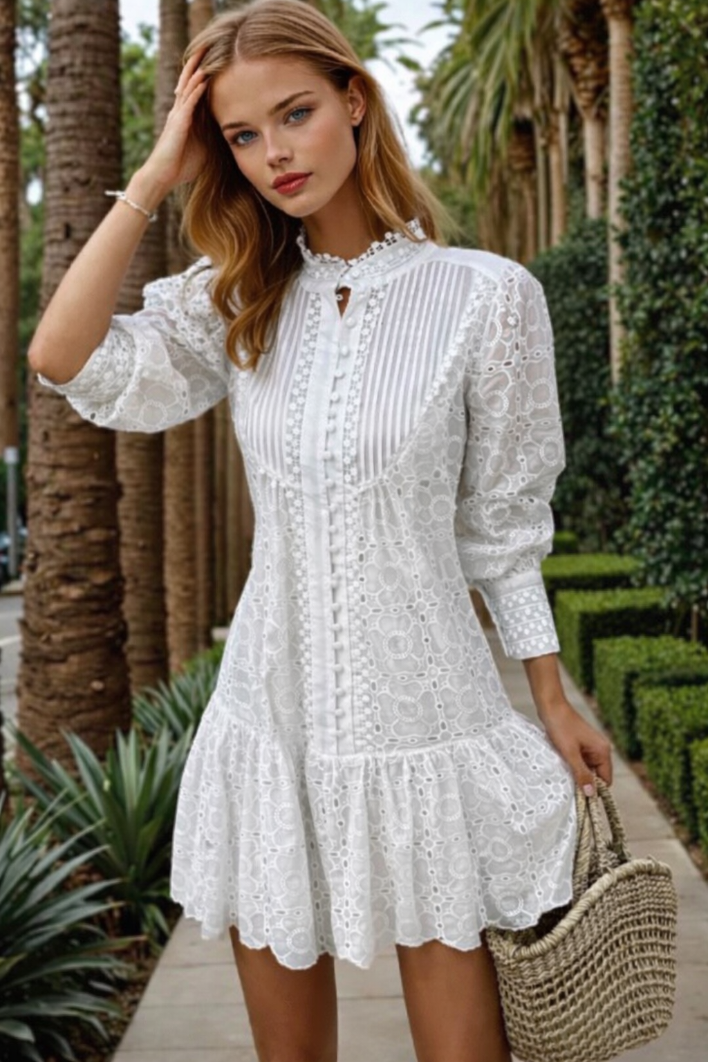 Vestido Formentera brocado de algodón, tallas (36-44)