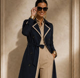 Trench Amori, marino y beige 2 colores, tallas (36-48) vídeo