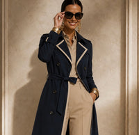 Trench Amori, marino y beige 2 colores, tallas (36-48) vídeo