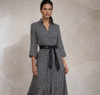 Vestido Dafne, algodón satinado, con lazo tallas (36-48)