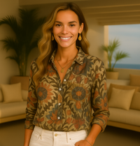 Camisa Lord, lino de algodón, 5 estampados, tallas (36-50)