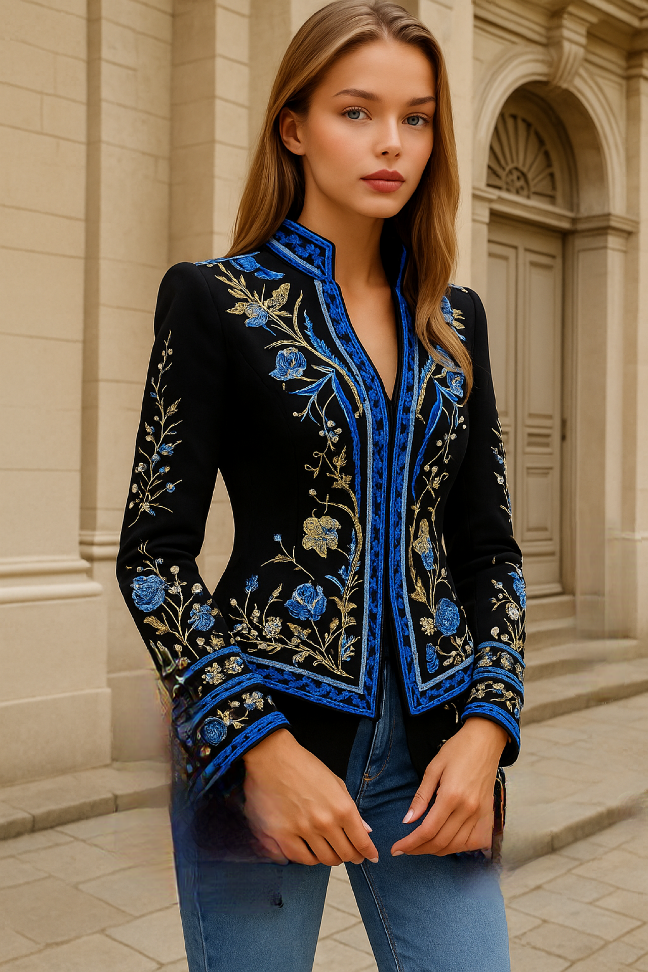 London jacket in cotton wool knit, sizes (36-48)