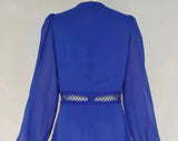 Mintlis mujer, crepe de gasa crotchet, vestido Aisha azul, tallas (36-44)
