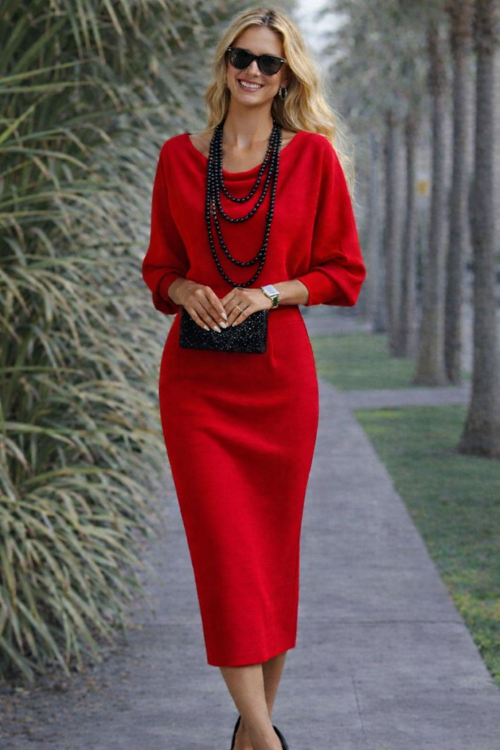 Covadonga dress in cotton lycra knit, 5 colors, sizes (36-50)