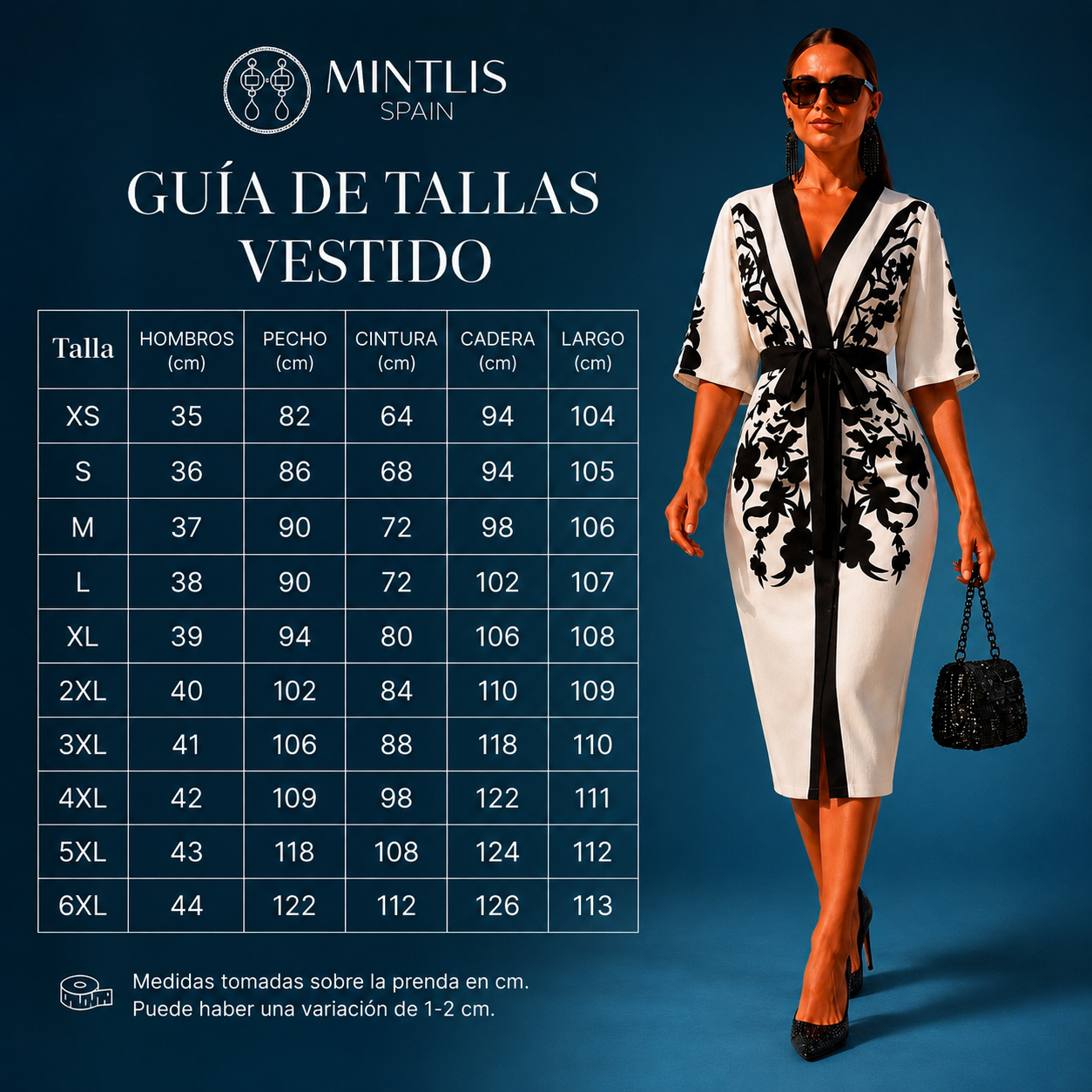 Vestido Carmina MIDI crepe estampado con fajín y botones centrales, tallas (36-48) vídeo