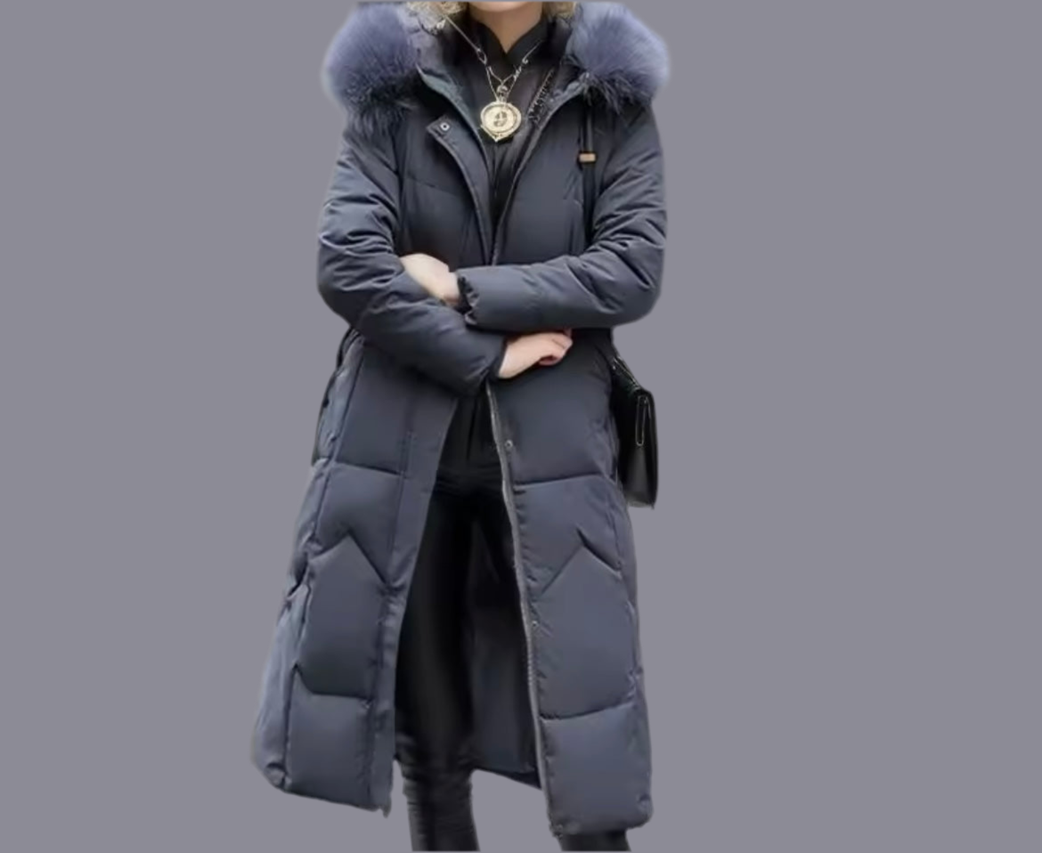 Mintlis women, high quality waterproof long down jacket with synthetic fur hood, 5 colours, sizes (38-50)