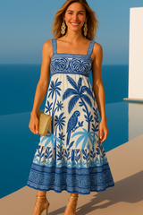 -30% OFF vestido Lisbon con espalda elástica, 5 estampados, tallas (36-44)