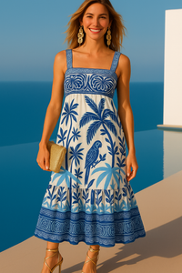 -30% OFF vestido Lisbon con espalda elástica, 5 estampados, tallas (36-44)