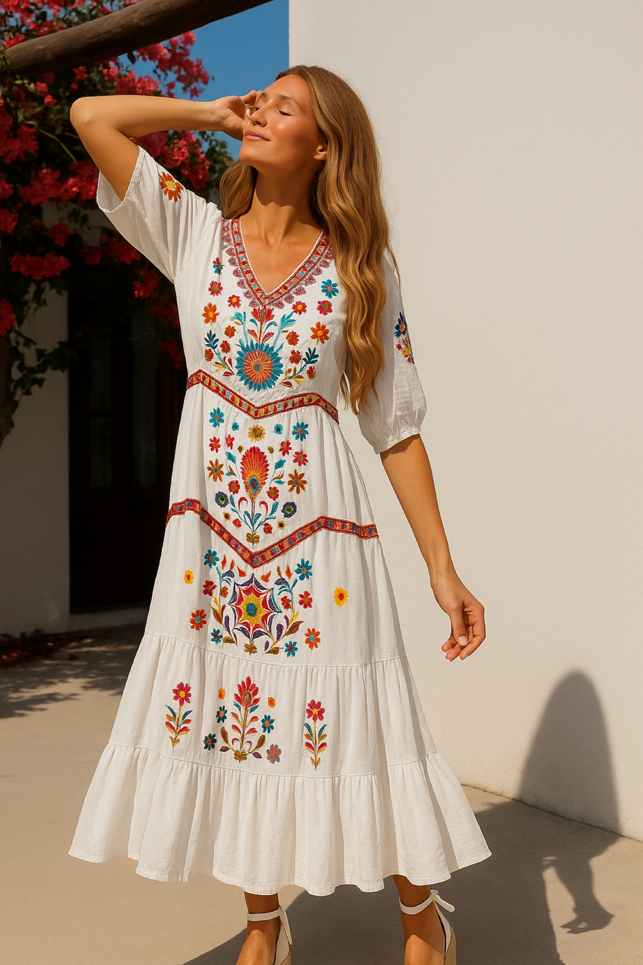Candelaria dress, 5 viscose prints, sizes (36-50)