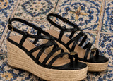 Liberty gold button leather wedges, 2 colors, sizes (35-40)video (lightweight) wedge 3cmX5cm