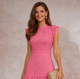 Vestido Marbella de algodón bordado, 4 colores, tallas (34-46)