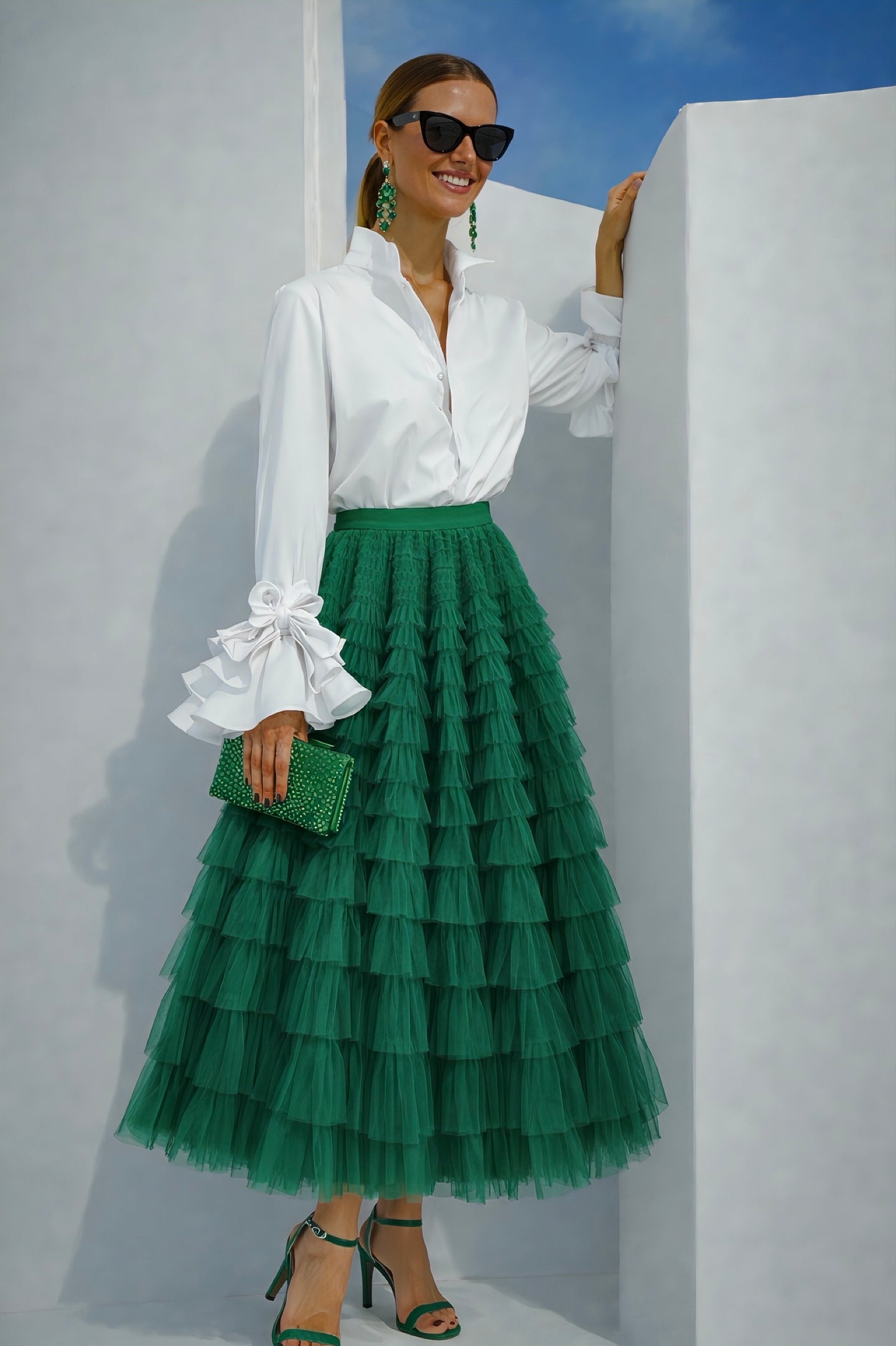 Air Tulle Skirt, 4 colors Elastic waist (one size) 64cm to 110cm