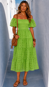 Loren dress, cotton tulle with lining, 4 colors, sizes (34-46) video