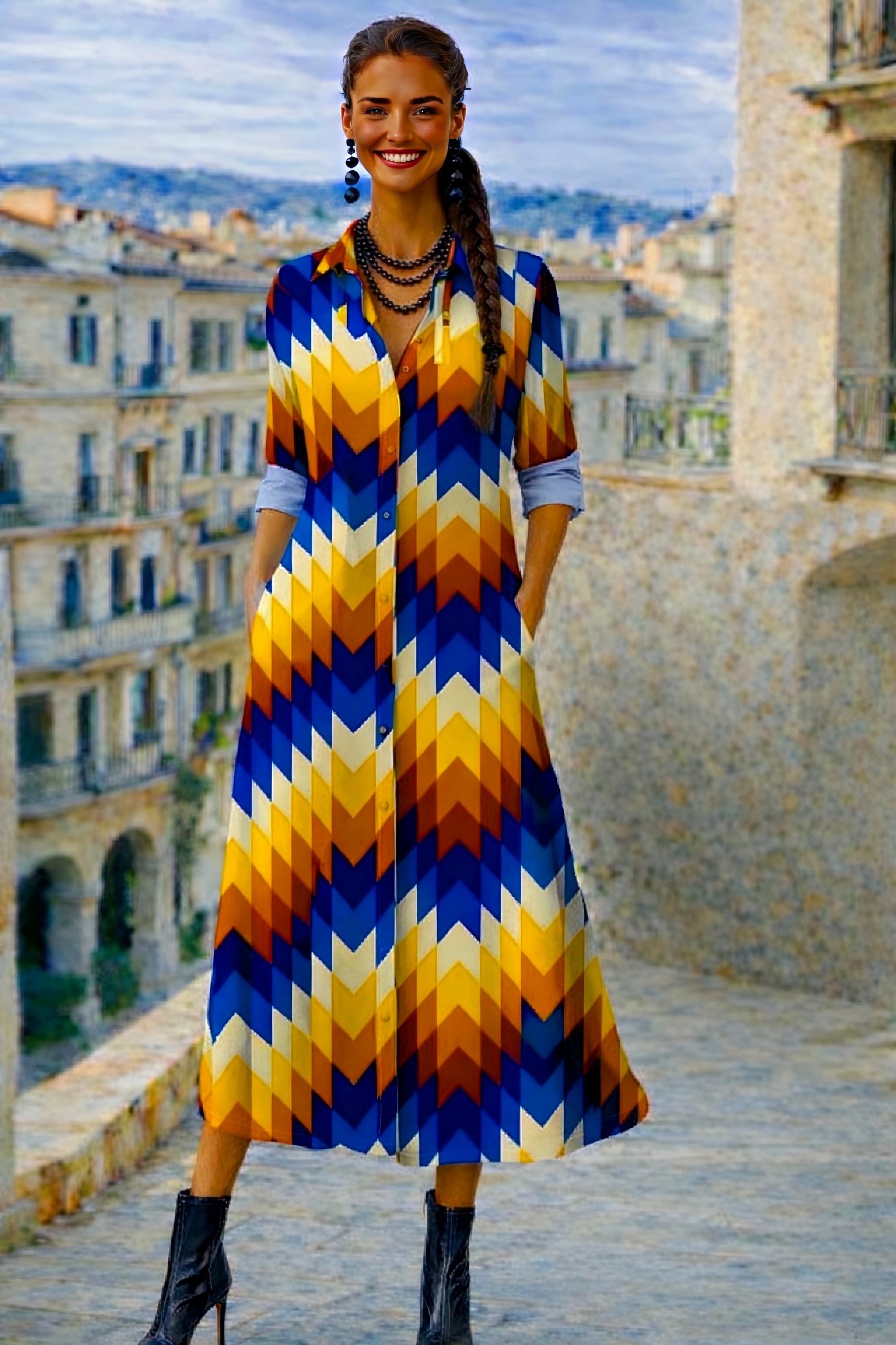 Vestido Bristol algodón strech licra, 4 colores talla ( 36-52)