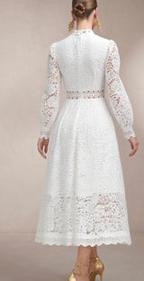 Vestido Bella largo encaje y bordado con forro, 4 colores, tallas (34-48) video