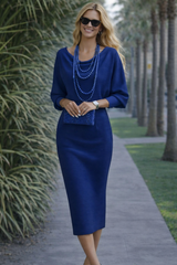 Vestido Covadonga de punto de algodón licra , 5 colores, tallas (36-50)