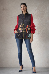 Satin Acapulco vest, 3 embroideries, sizes (36-48)