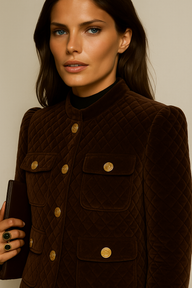 Chaqueta Grecia terciopelo con forro y bolsillos , 2 colores talla (36-50)