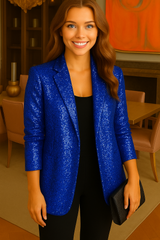 Blazer Brilliant TOP SELLER lentejuelas, 8 colores, tallas (36-52)