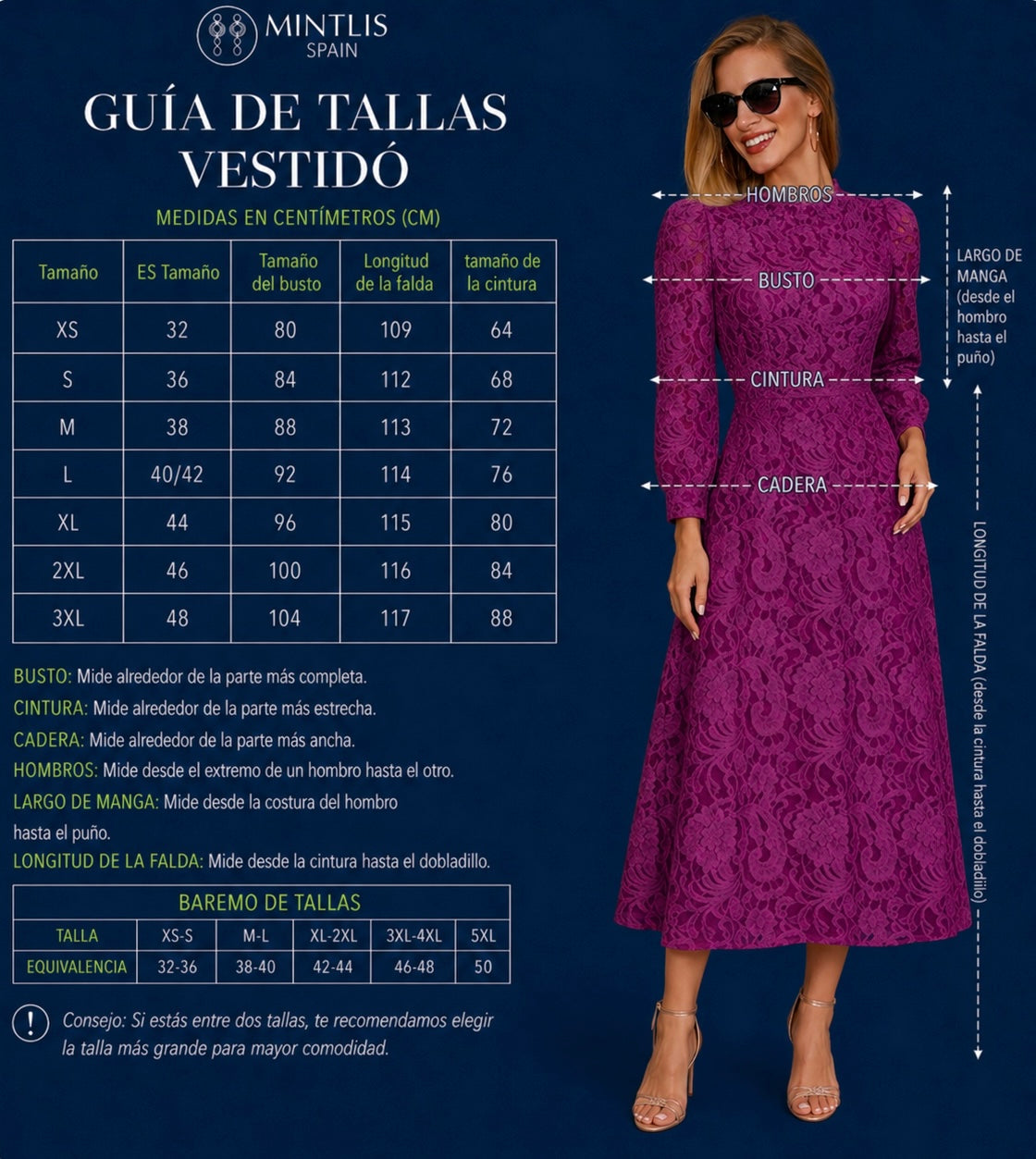 Vestido Florencia, algodón de encaje bordado licra, 3 colores, tallas (36-50) vídeo
