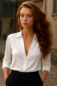 Camisa Star satinada, 8 colores, tallas (36-48)