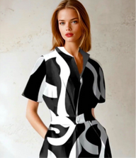 Robe coton lycra rayures tropicales, 3 coloris, 5 tailles