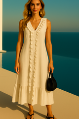Mintlis women, pleated cotton, asymmetrical Gaby dress sizes (36-46)