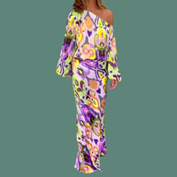 Vestido Isabella asimétrico punto strech y cintura elástica, 6 colores, 5 tallas