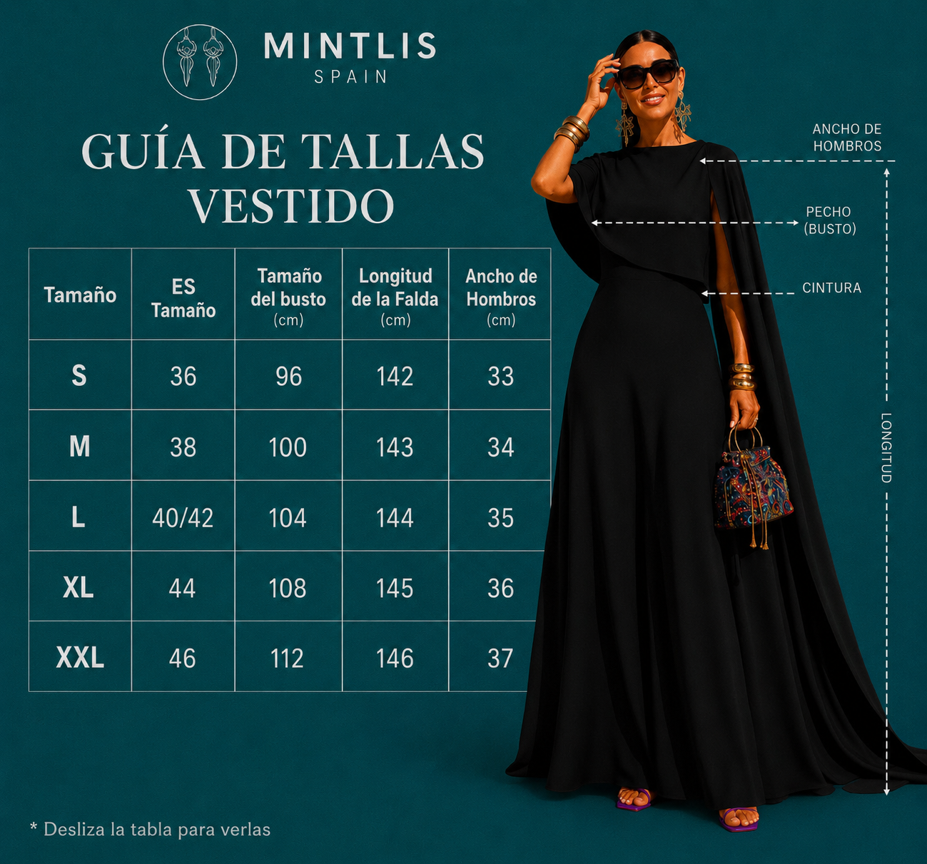 Vestido Emily capa seda de algodón con forro, 3 colores, tallas (34-46) vídeo