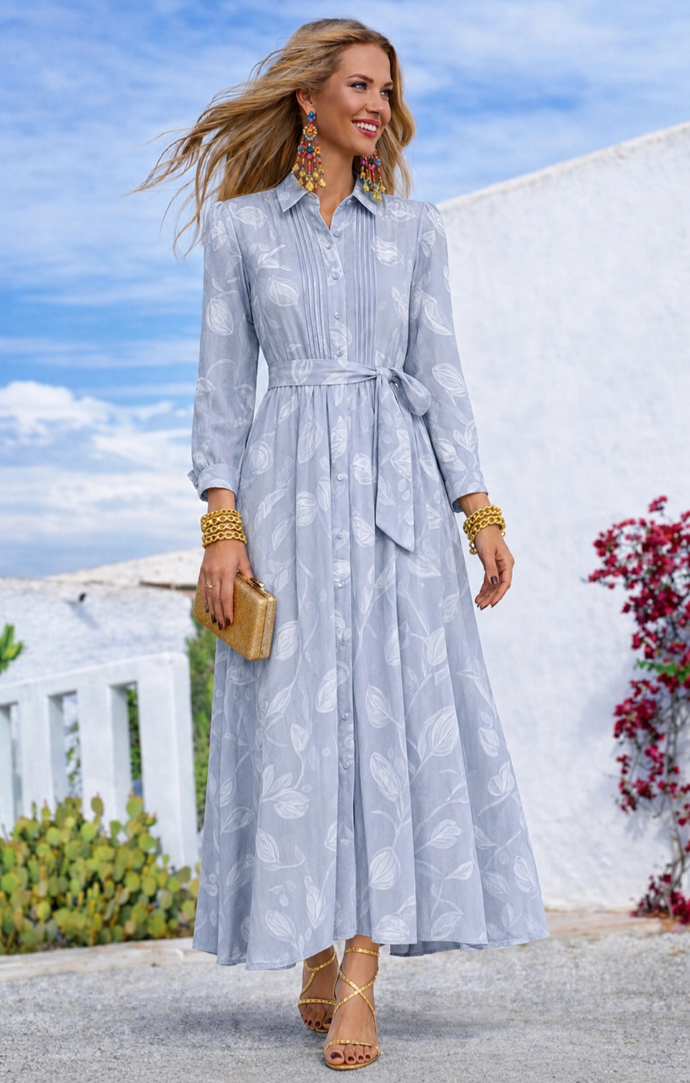 Marcia shirt dress, 2 colors, sizes (36-50) (video)