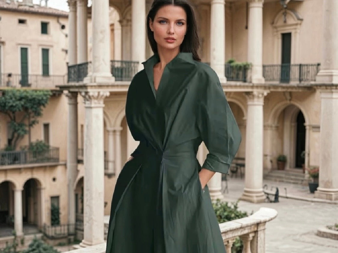 4 colores lisos de algodón elasticidad, vestido Modena, tallas (36-52)