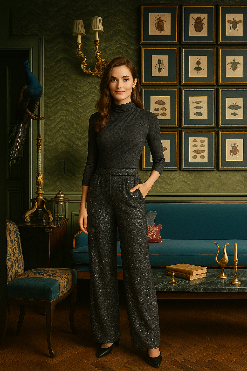 Pantalones Brilli Brilli elásticos, 3 colores, tallas (36-46)