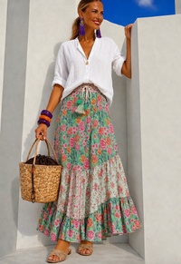 Falda Happy estampados y, 4 estampados talla única 64 cm a 110cm cintura elástica, video