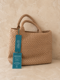 Bolso Las Vegas Tote Trenzado de Piel Auténtica 100% Leather, 5 colores, size talla 46x35x29x16cm