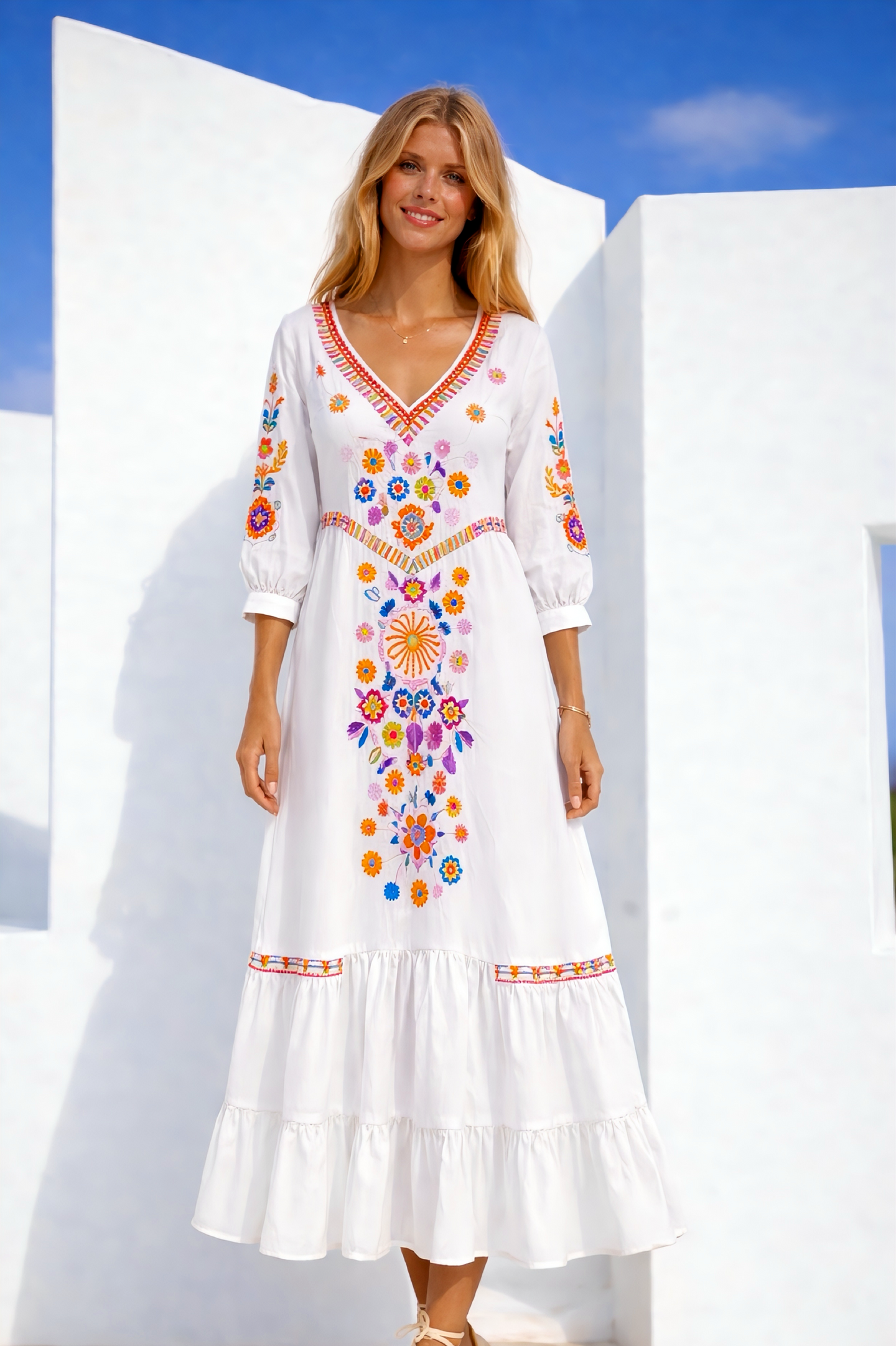 Diane dress, cotton lycra elastane, sizes (36-48)