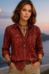 Top en soie Casilda, 4 tailles