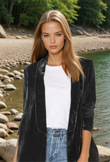 Mintlis mujer, terciopelo chaqueta Chelsea, 3 colores,tallas (36-44)
