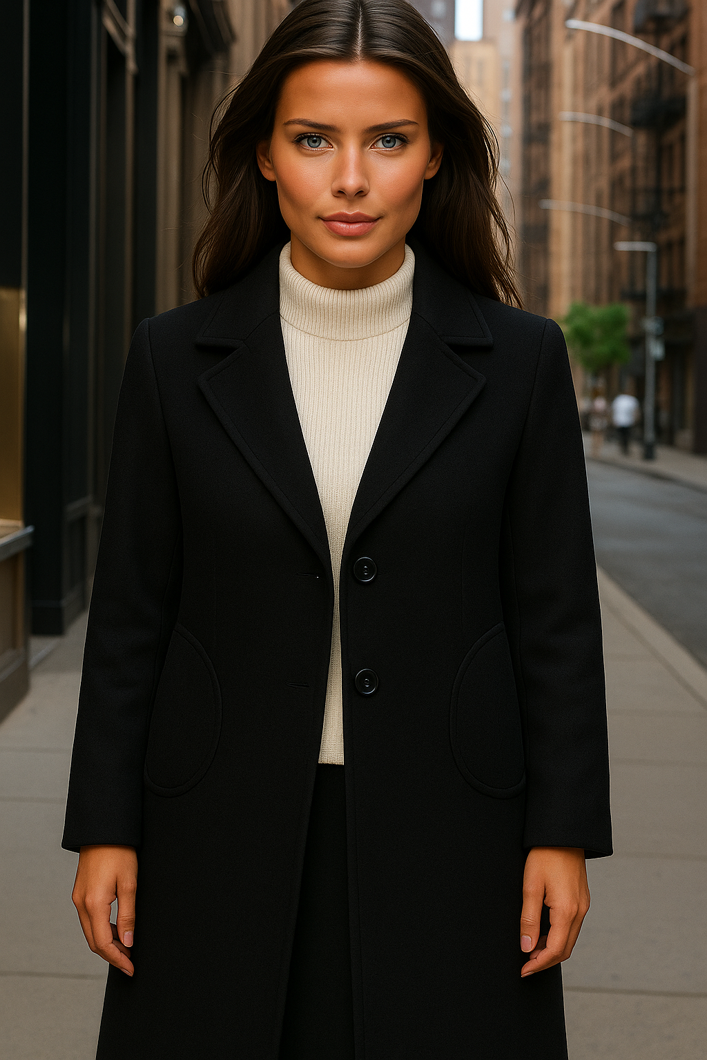 100% wool, Grace frock coat, 6 colors, sizes (36-48)