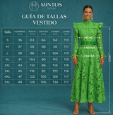 Vestido Kate brocado bordado, encaje largo con cinturón incluido, 2 colores, tallas (36-48) (vídeo)
