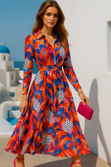Mintlis Gardenia print shirt dress, 2 prints, sizes (36-48)