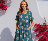 -40% OFF Andreina cotton-lycra knit dress, 2 prints (36-50)