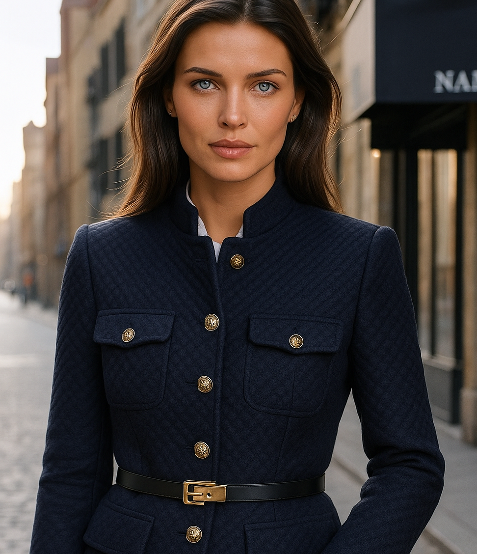 French wool jacket, 3 colors with belt included, sizes (36-46)