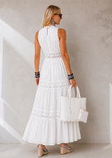 Paulina cotton lace dress with plumeti lining, 5 colors, sizes (34-50) video